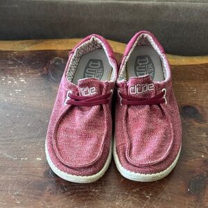 Hey Dude women’s Moccasins in Red